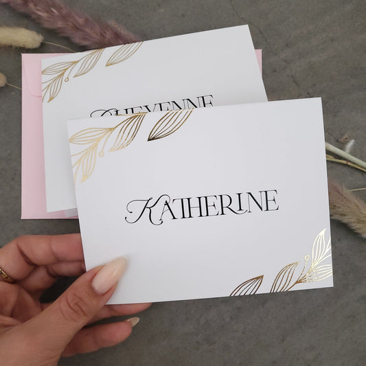 White and Gold Will you be my Bridesmaid Proposal Card - XOXOKristen