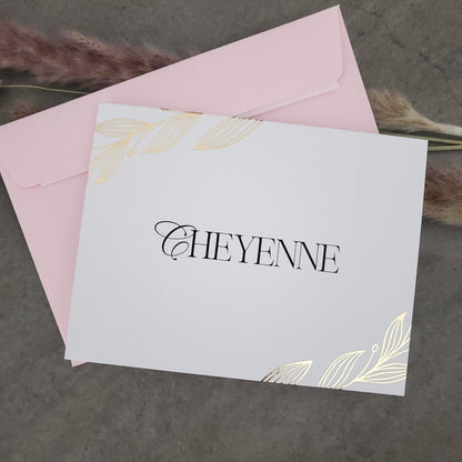 White and Gold Will you be my Bridesmaid Proposal Card - XOXOKristen