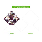 White and Purple Plum Boho Bridal Shower Invitation - XOXOKristen