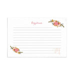 White Floral Recipe Cards with Monogram - XOXOKristen