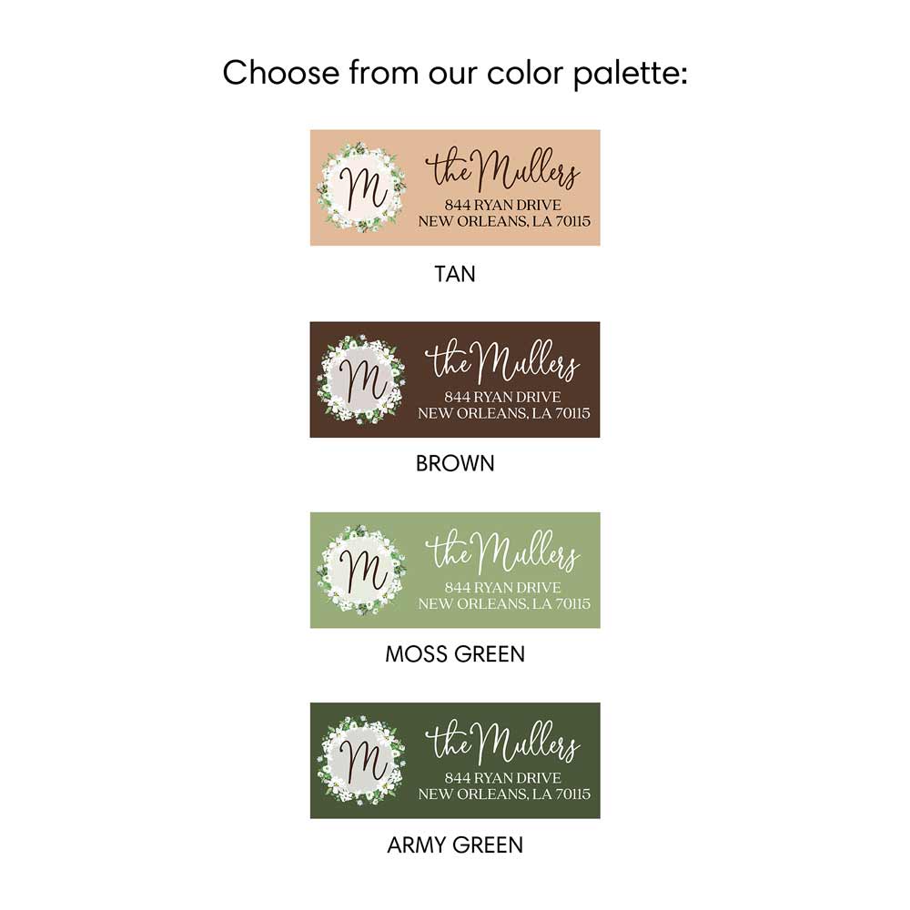 White Wreath Address Label - XOXOKristen