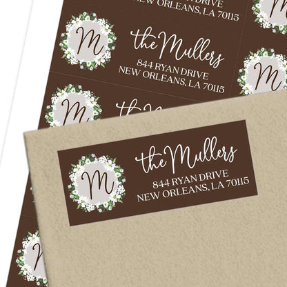 White Wreath Address Label - XOXOKristen