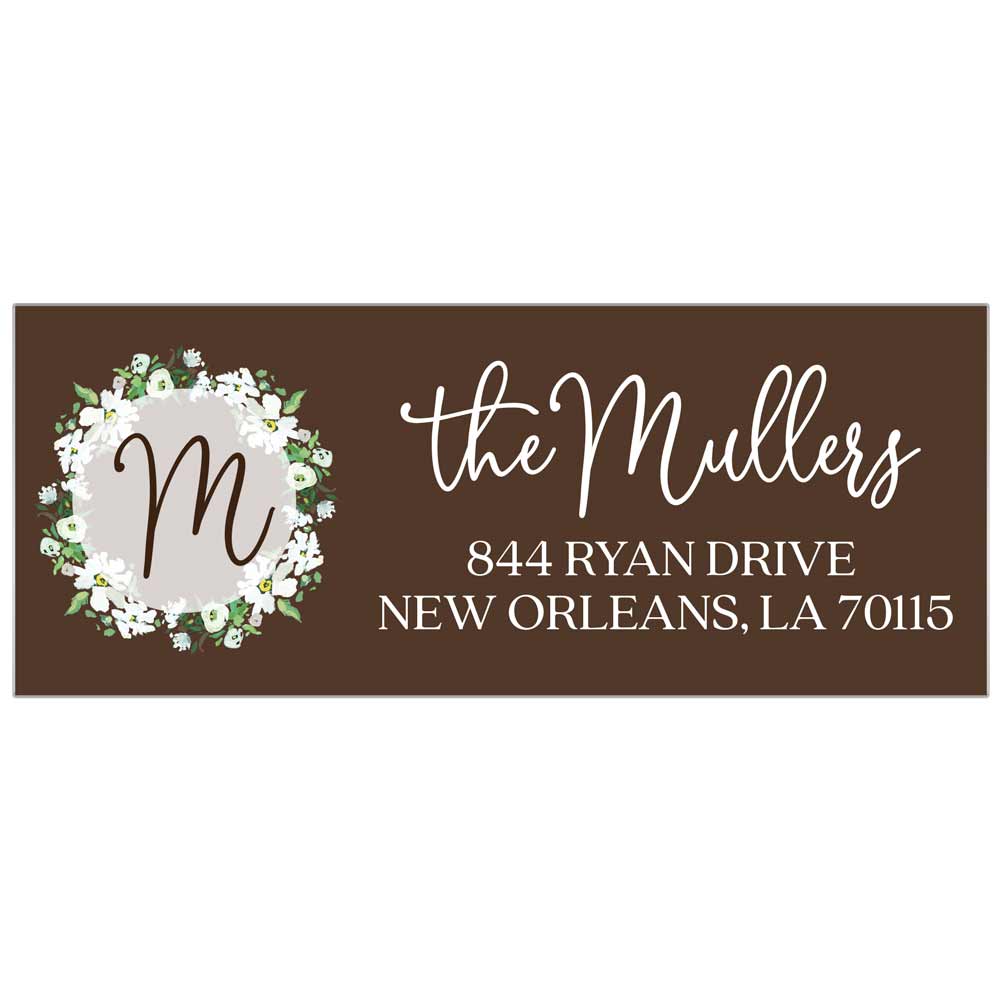 White Wreath Address Label - XOXOKristen