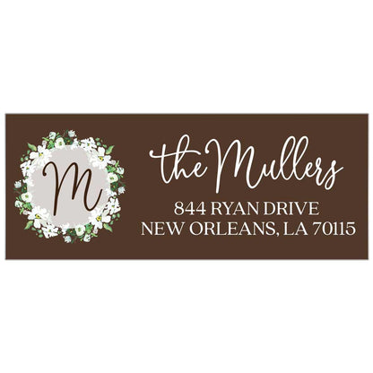 White Wreath Address Label - XOXOKristen