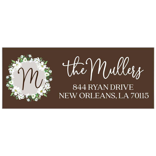 White Wreath Address Label - XOXOKristen