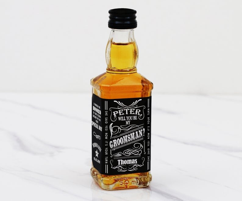 Will you be my Groomsman Custom Whiskey Label - XOXOKristen