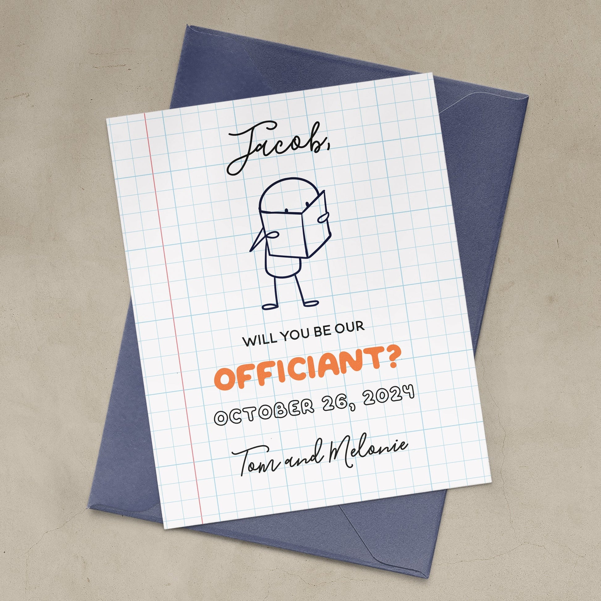 Will you be our Officiant Proposal Card - XOXOKristen