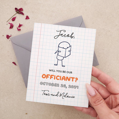 Will you be our Officiant Proposal Card - XOXOKristen