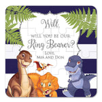 Will you be our Ring Bearer Puzzle Proposal with Dinosaurs - XOXOKristen