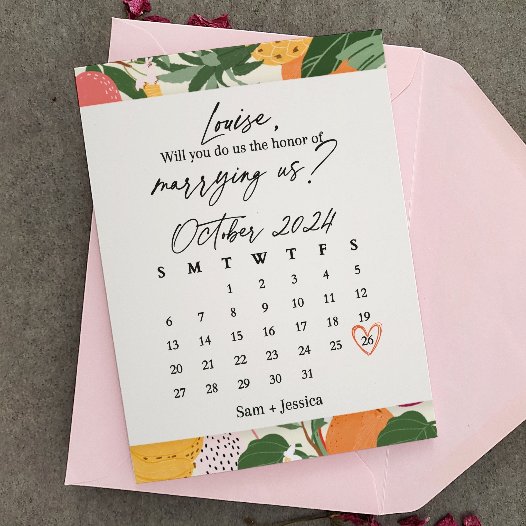Will you do us the honor of marrying us Card - XOXOKristen