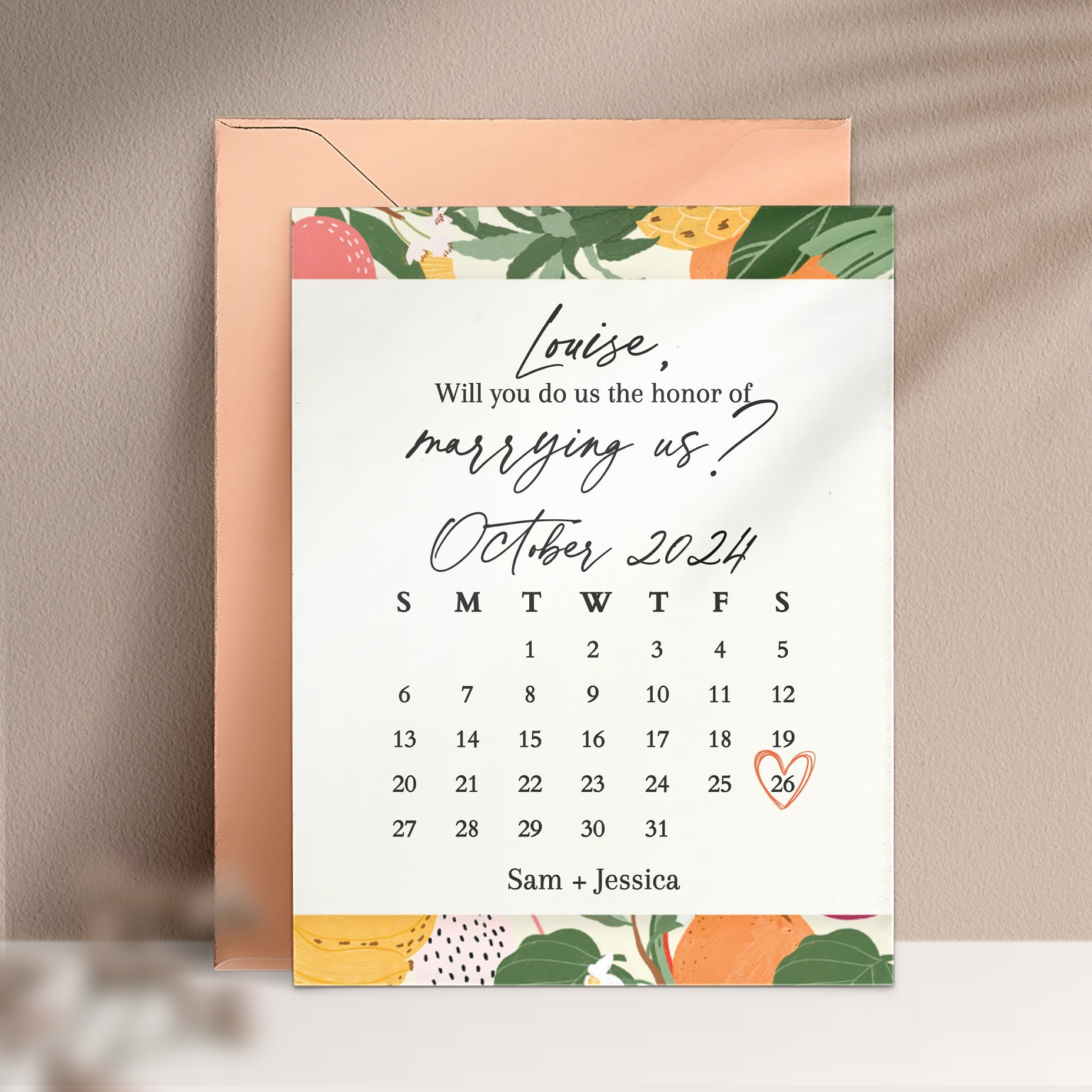Will you do us the honor of marrying us Card - XOXOKristen