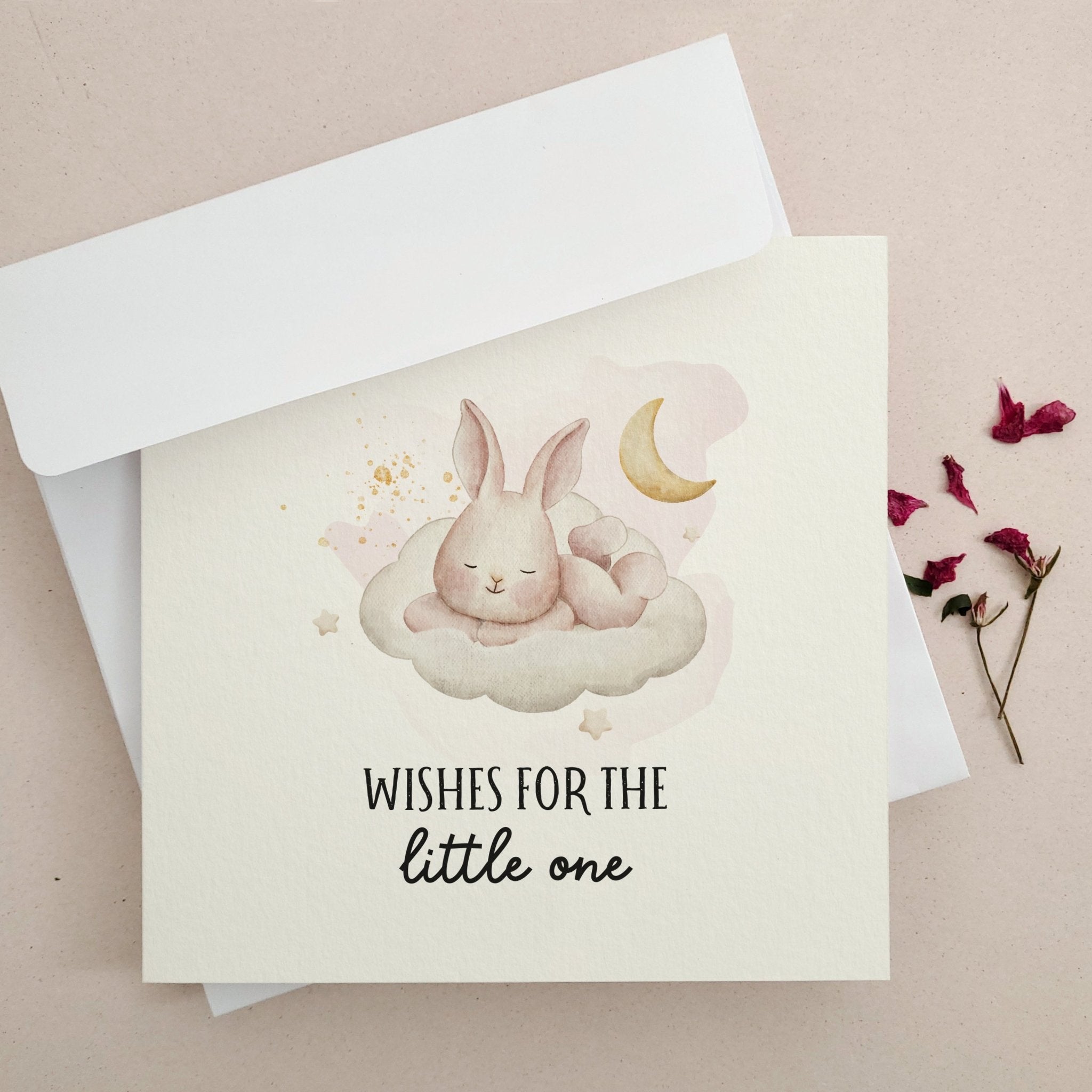 Wishes for the Little One Baby Girl Card - XOXOKristen