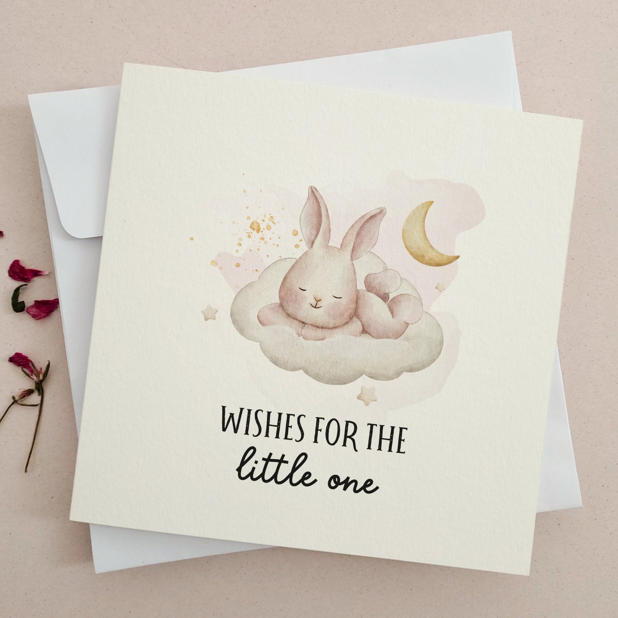 Wishes for the Little One Baby Girl Card - XOXOKristen
