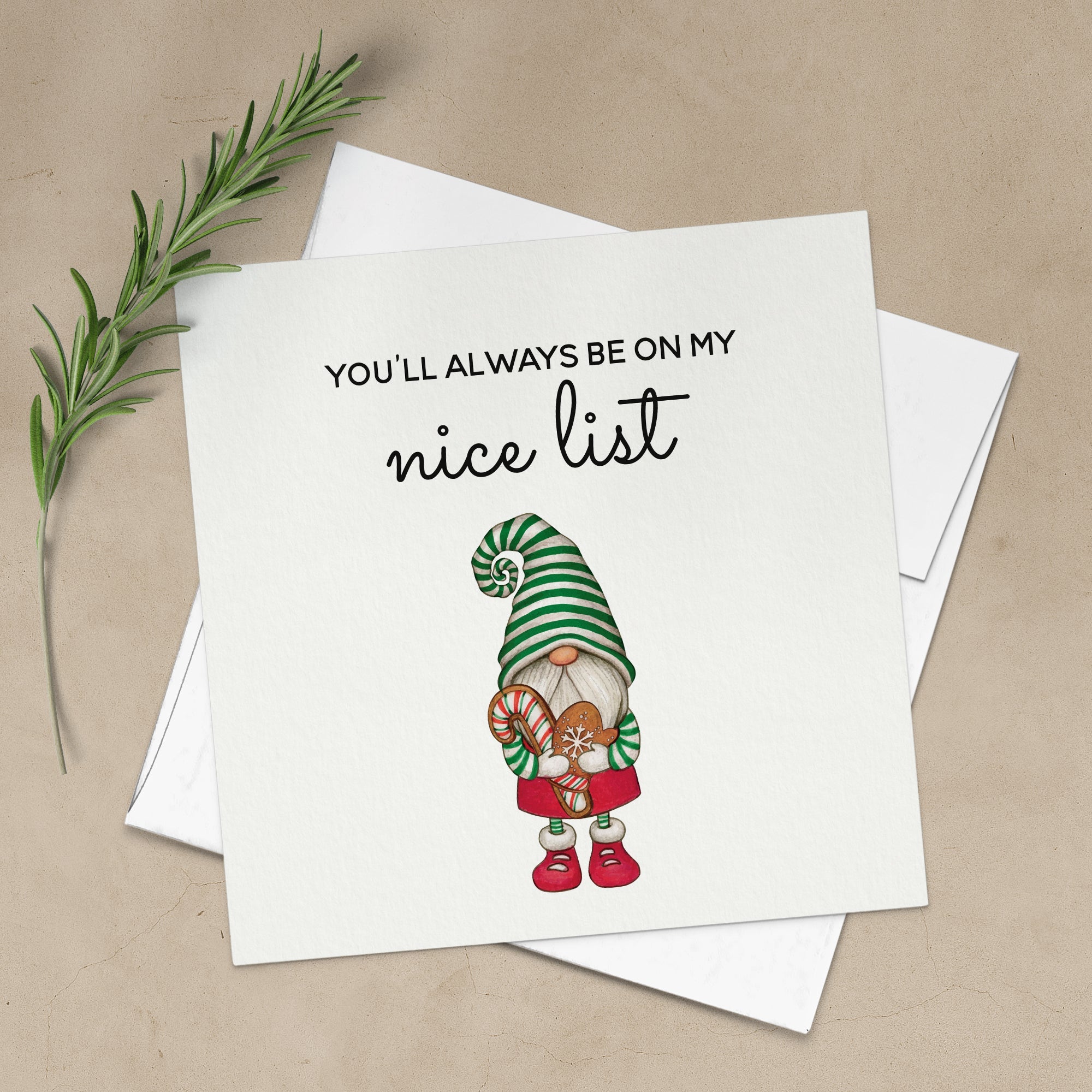 You’ll Always be on my Nice List Christmas Card - XOXOKristen